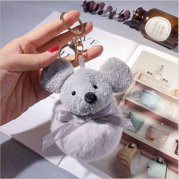 Soft and cute plush mouse keychain, creative pom-pom doll, hanging decoration, year-end party gift, women's bag decoration for the Year of the Rat undefined
