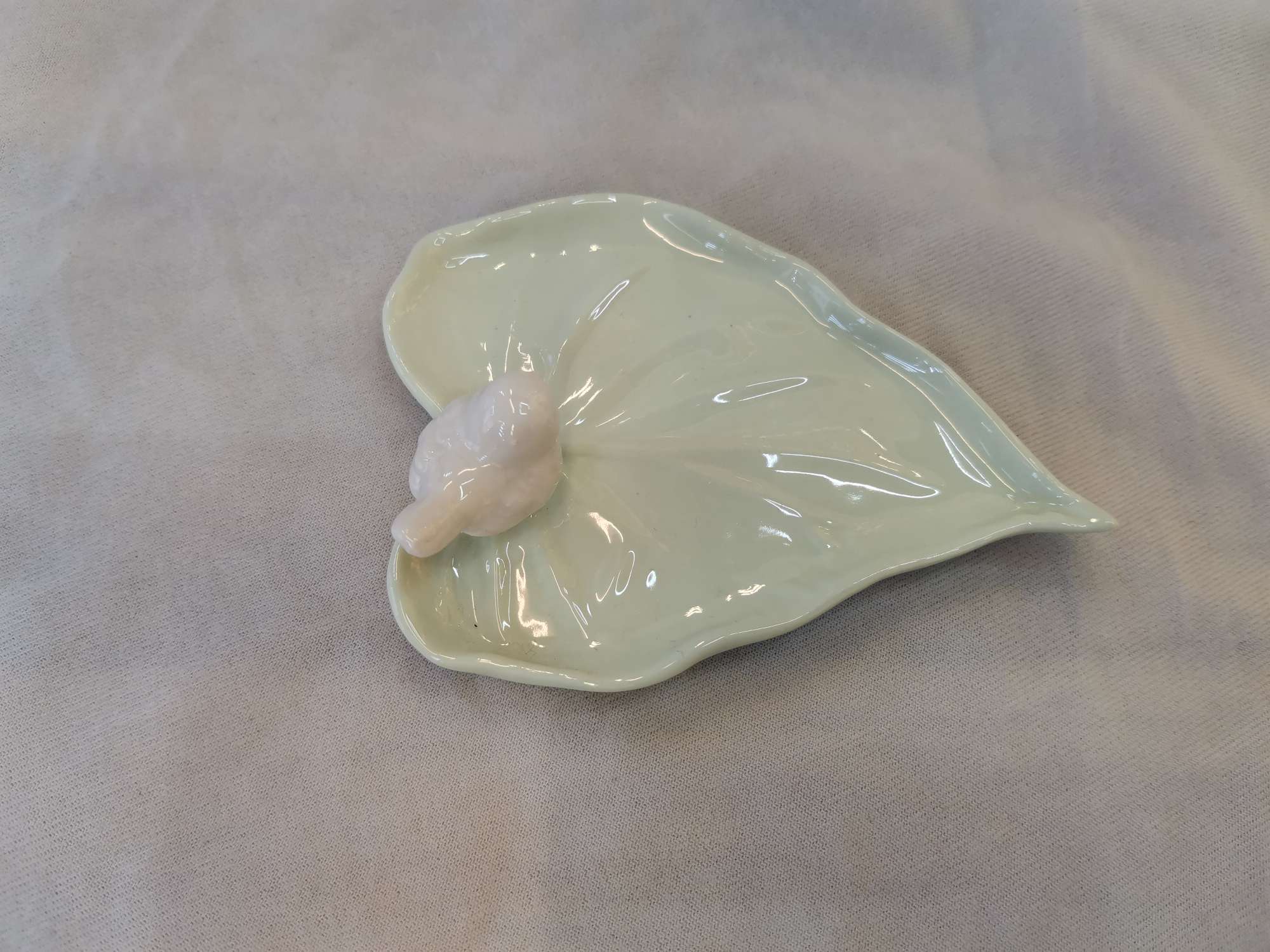 清新绿色陶瓷工艺品 盘子花瓶茶具组合套装家居摆件创意礼品