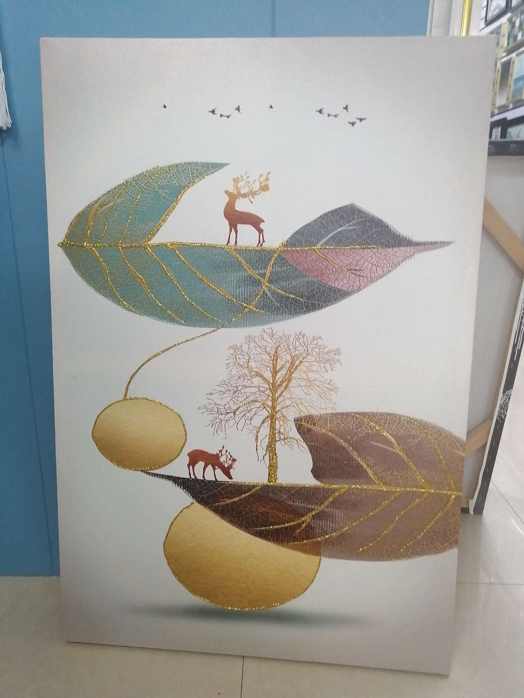 Factory Direct Oil Painting Gilt Frameless Oil Painting Sofa Background Wall Decorative Painting Frameless Hand-Painted Oil Painting undefined