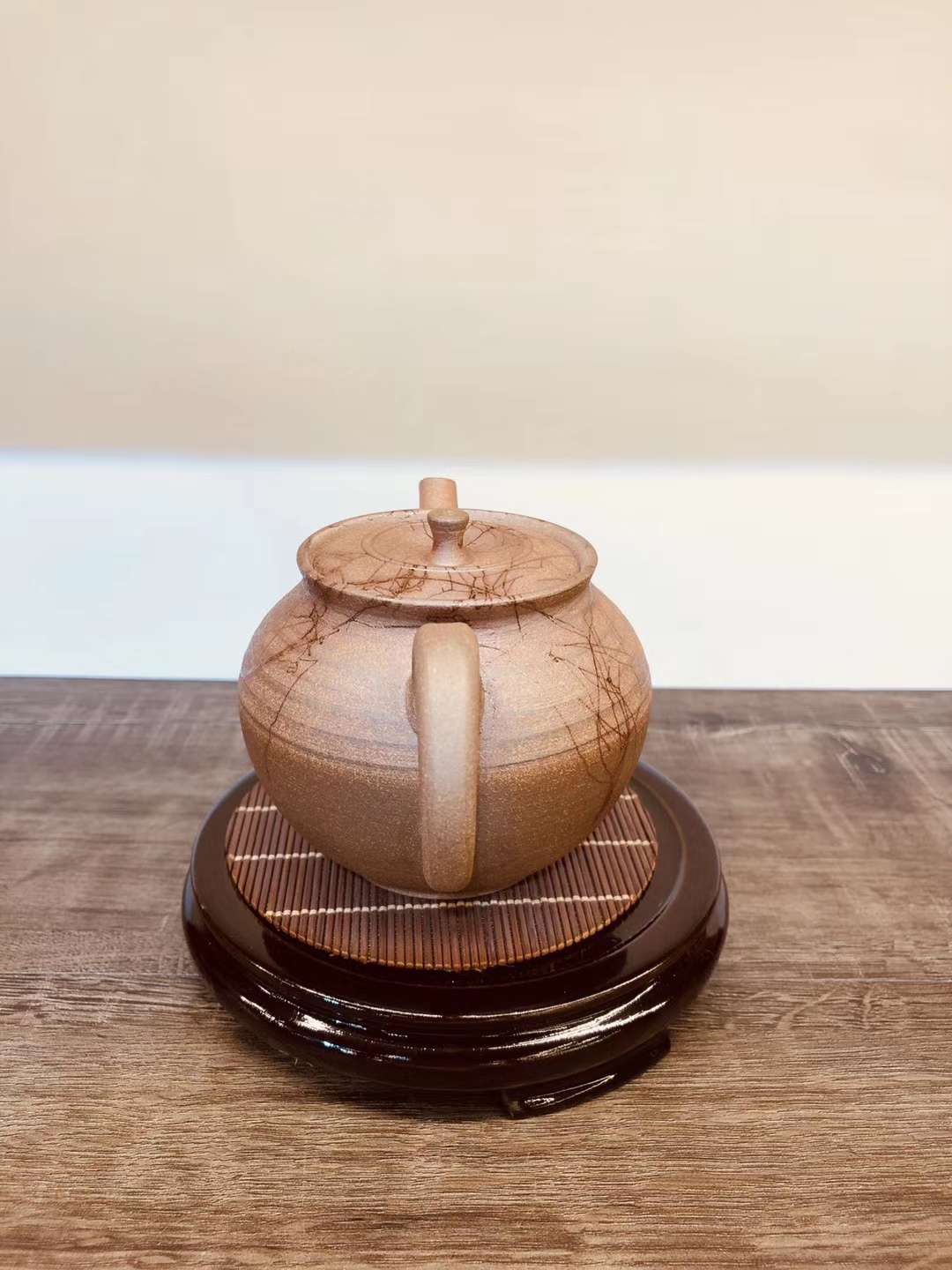 日本常滑烧急須壶(清水北条—源二) 后手藻掛纹急须