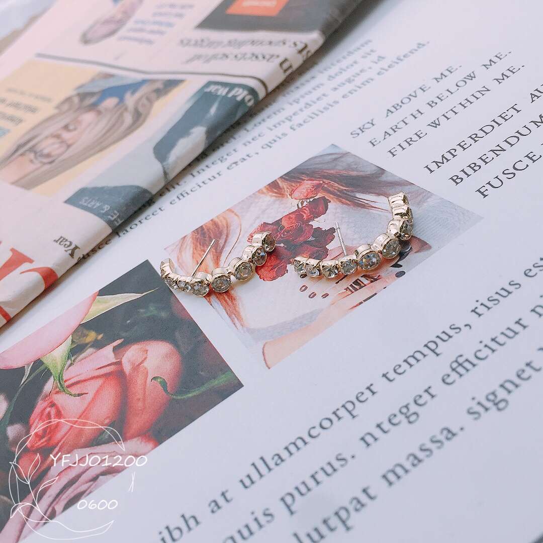 Korean Version Of Fashion Everything Temperament Super Beautiful Earrings Application Scenario