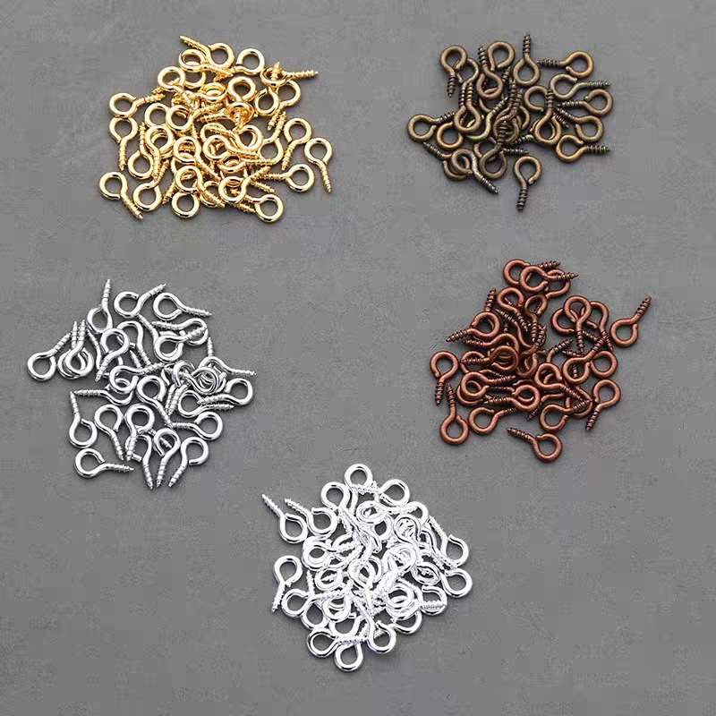 diy手工饰品金属配件羊眼螺丝钉羊角螺丝吊环羊眼 一万/包产品图