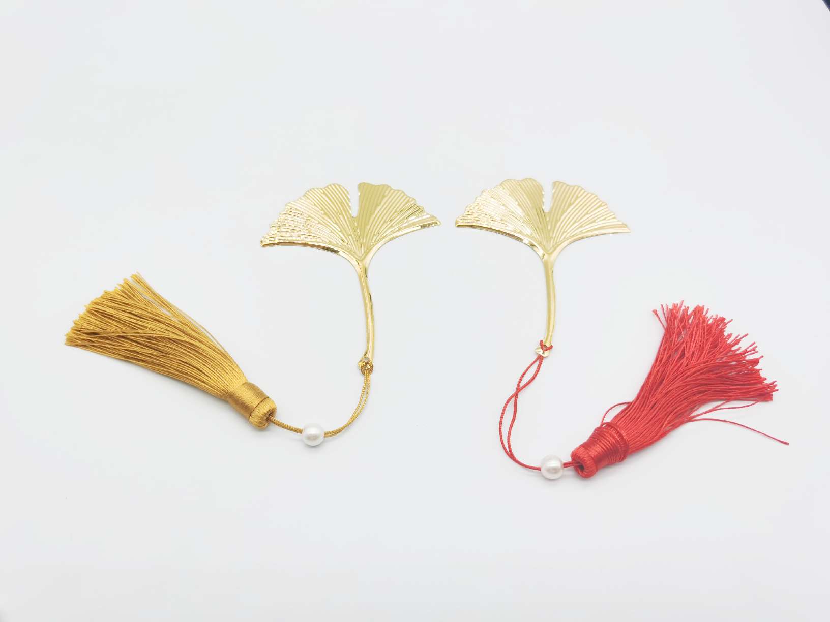 Bookmarks, metal bookmarks, ginkgo leaf bookmarks Item Picture
