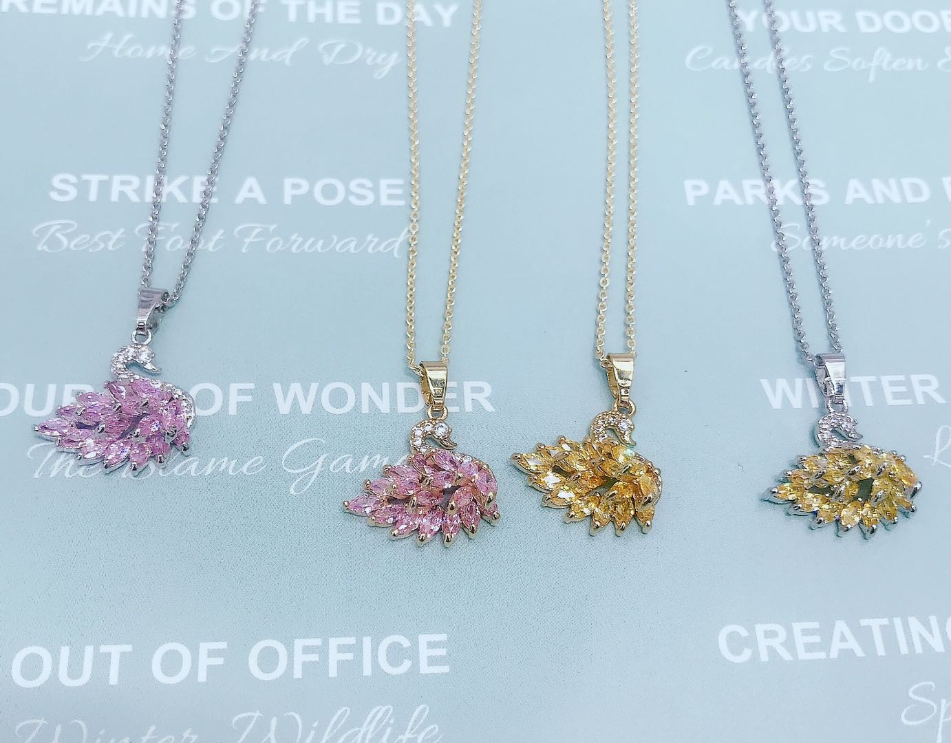 Titanium Steel Necklace Color Swan Style details Picture