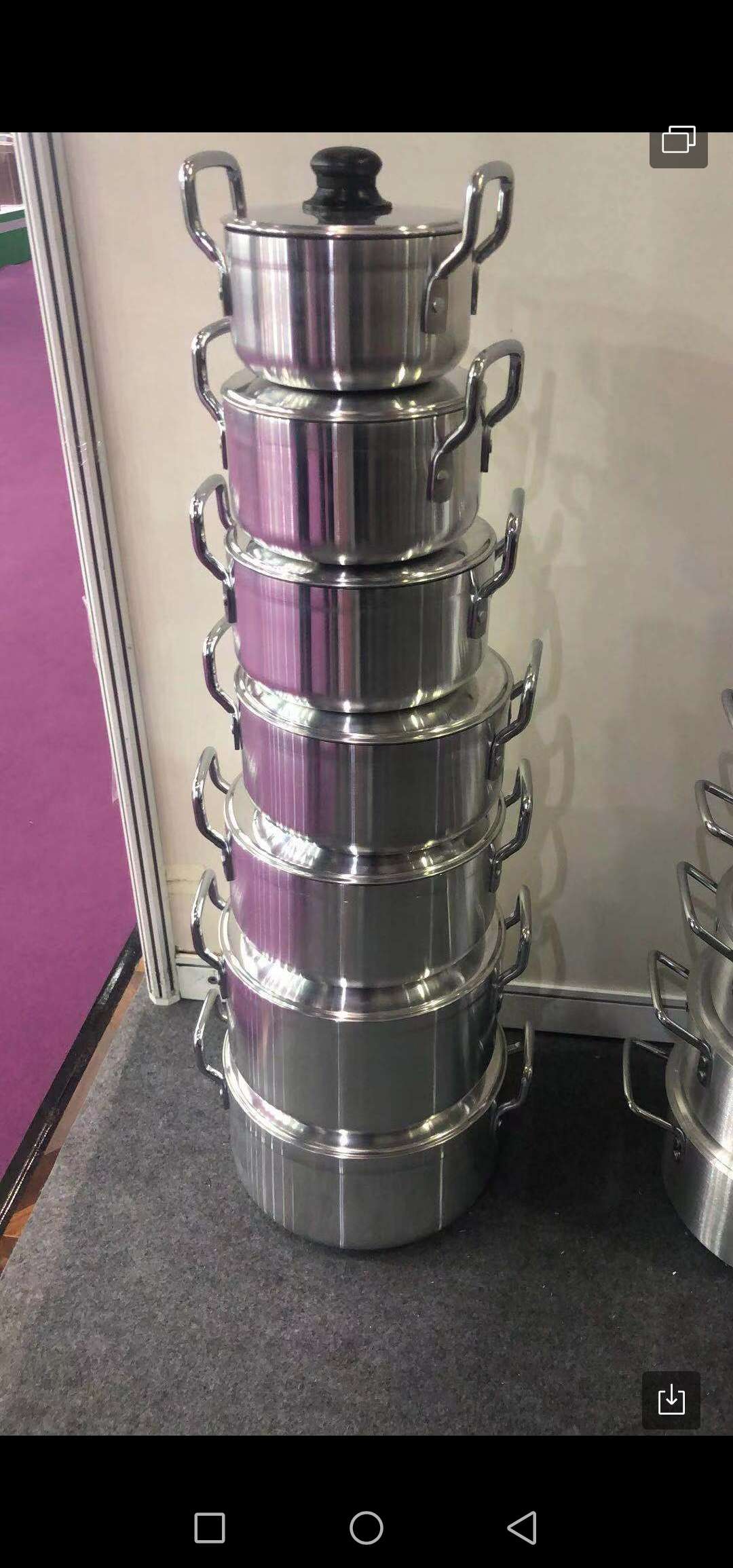 Aluminum products 7 pieces set of polished aluminum pan thumbnail