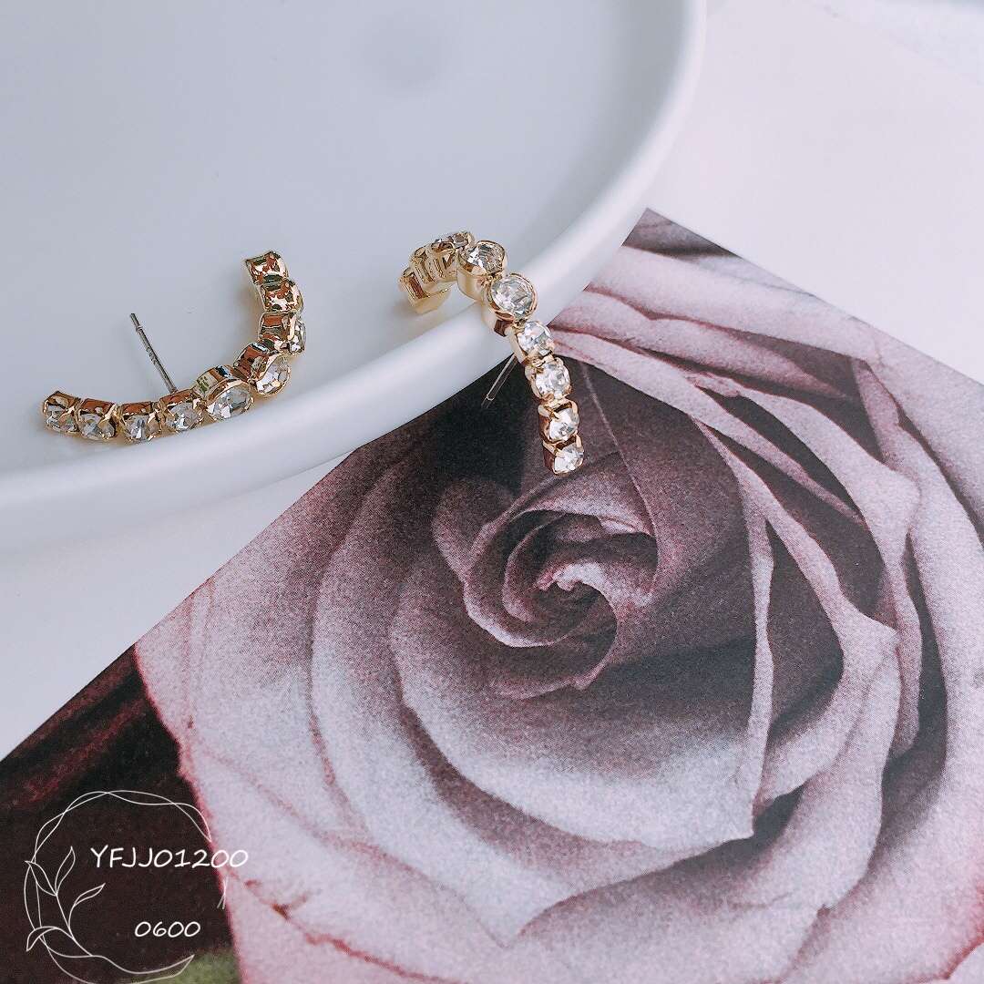 Korean Version Of Fashion Everything Temperament Super Beautiful Earrings Specification drawing
