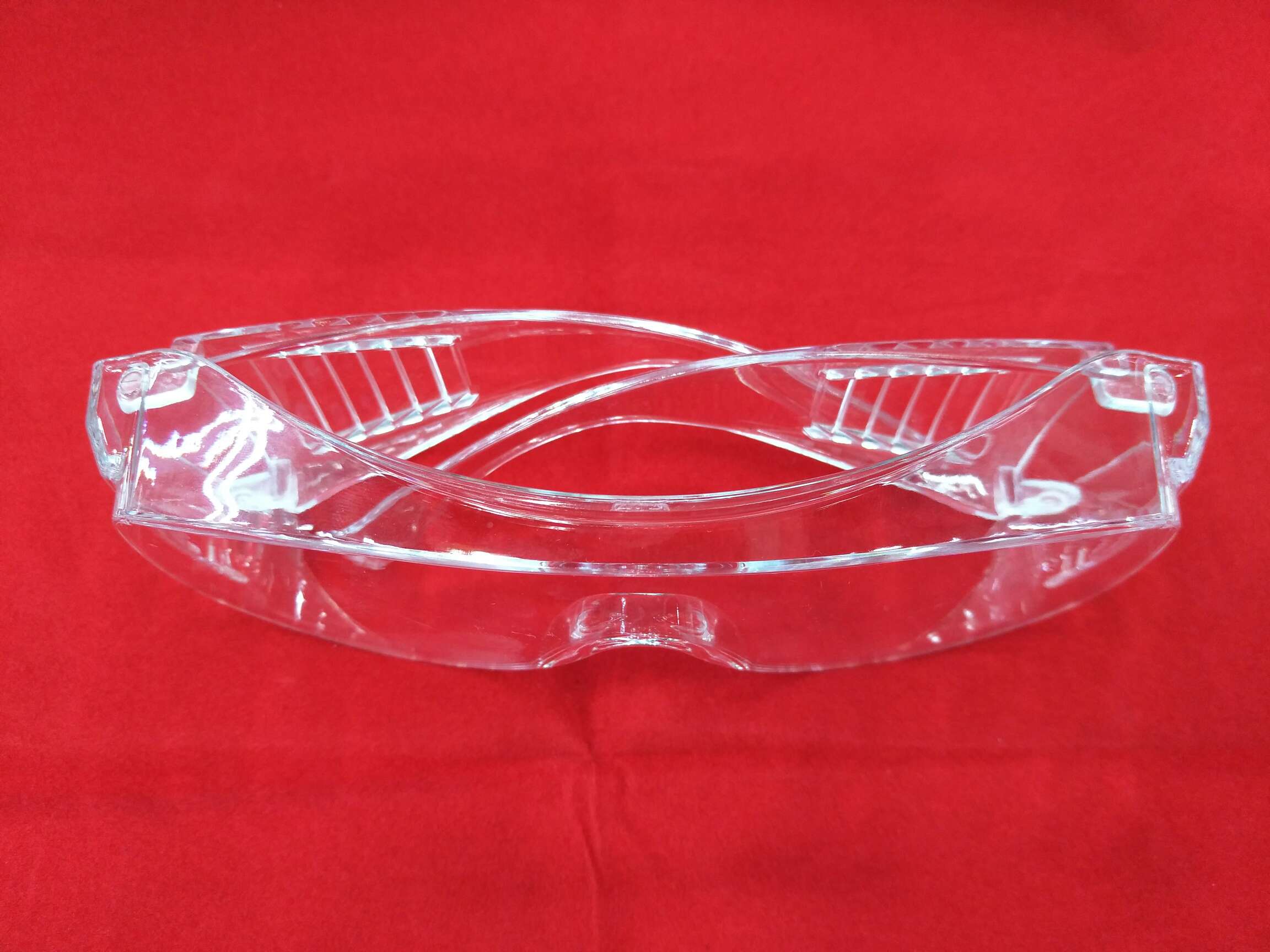 HLL transparent one-piece frame, louver, mirror leg goggles, labor protection, anti-splash, anti-impact, dust-proof, wind-sand-proof, anti-fog, men's and women's cycling transparent protective glasses, high-definition, wide field of view, non-anti-fog goggles Item Picture