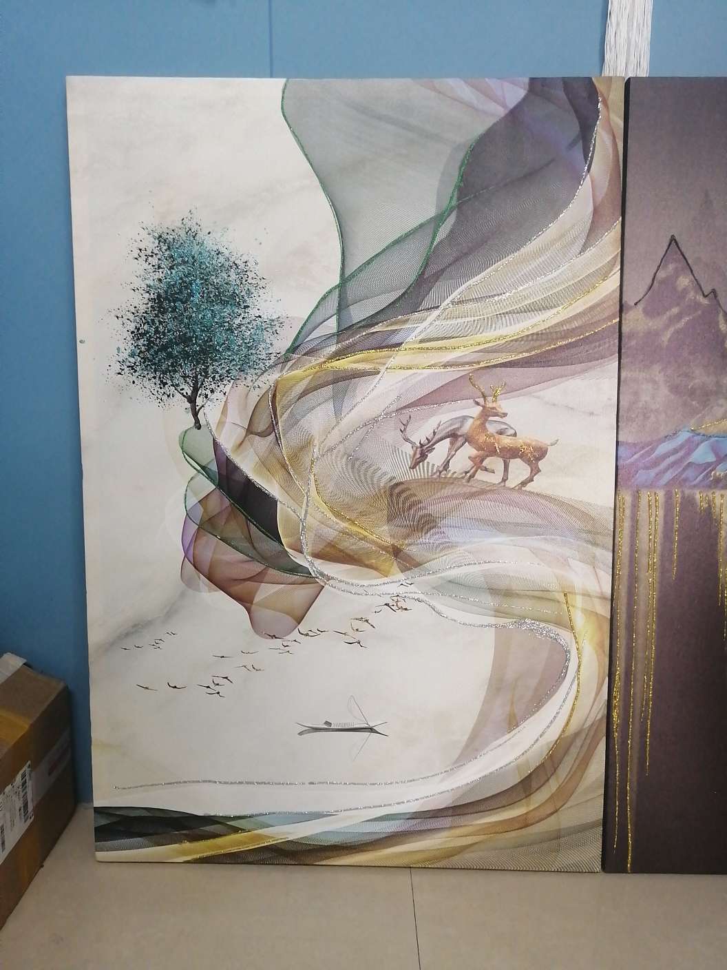 Factory Direct Oil Painting Gilt Frameless Oil Painting Sofa Background Wall Decorative Painting Frameless Hand-Painted Oil Painting undefined