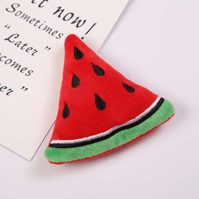 爆款水果网红发夹，发带，围巾，服装毛绒卡通配件细节图