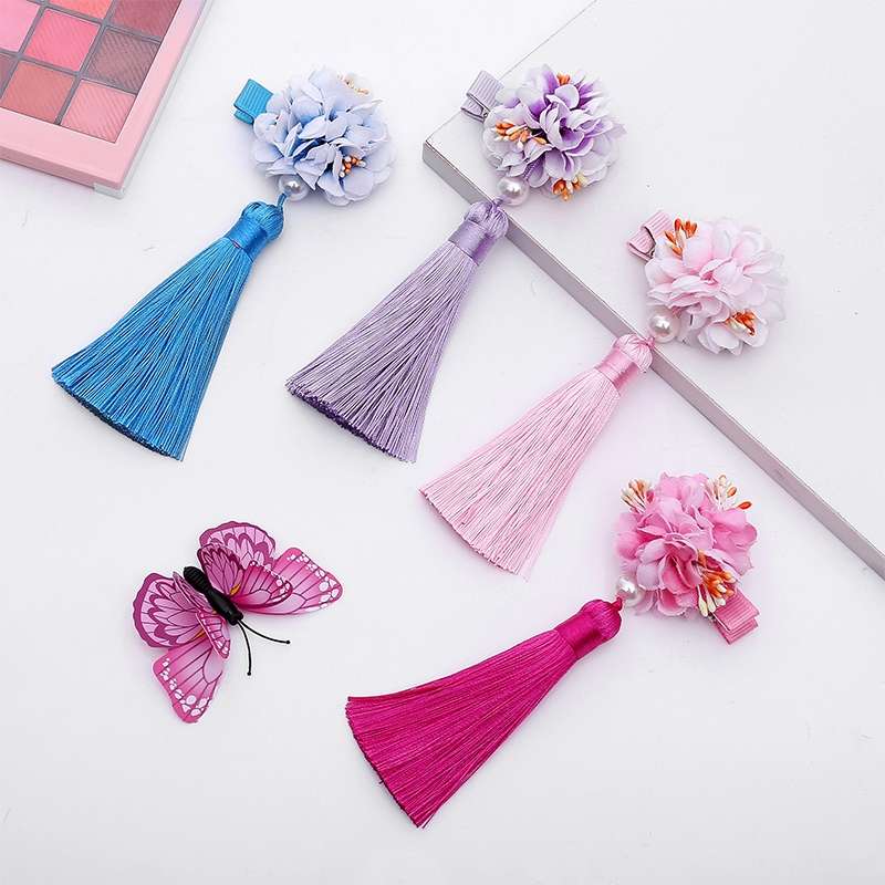 Children's retro heirpiece hair accessories Tassel Chinese style Hanfu heirpiece accessories girls little girl princess hairpin thumbnail