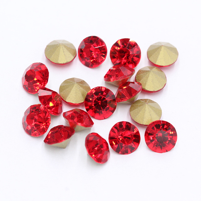 Light, large red pointed-bottom water diamond nail drill