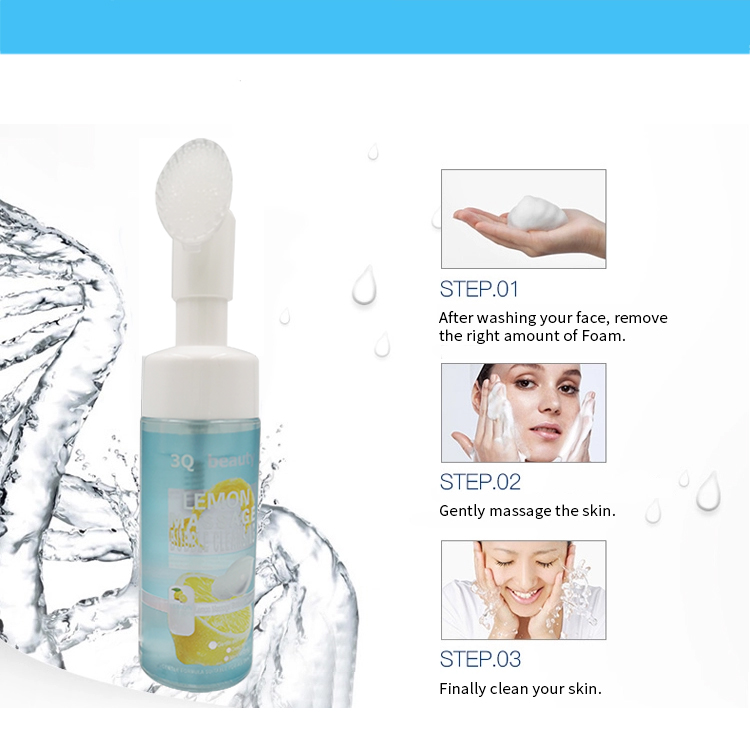 3Q b beauty Moisturizing Ingredients Gentle Facial Dirt Lemon Massage Cleansing bubbles details Picture