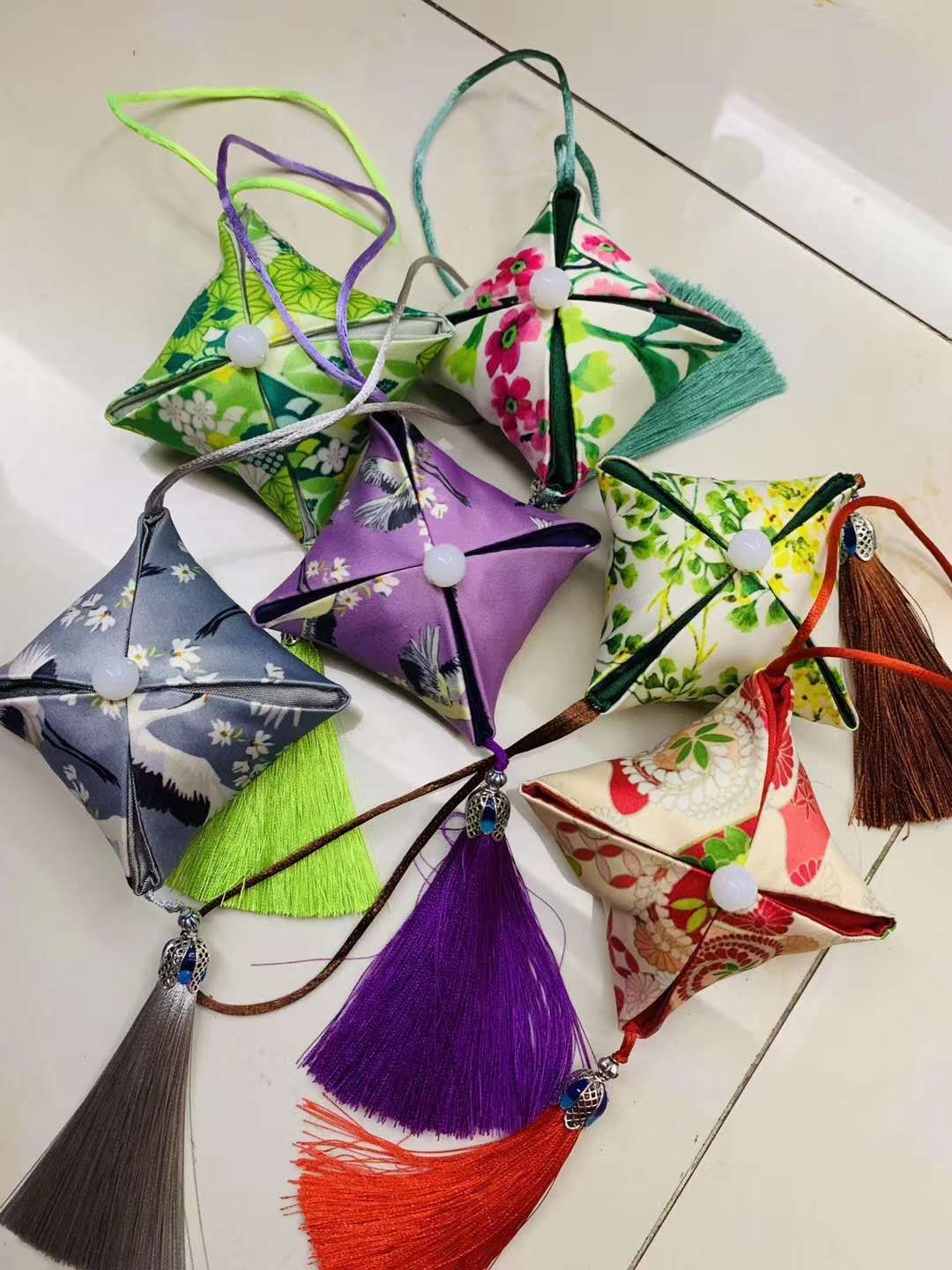 Hongyu Handicrafts pendant four-corner sachet pendant Specification image