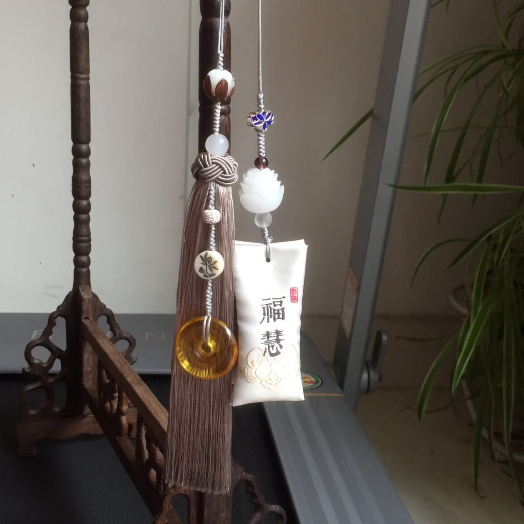 Hongyu Handicrafts Pendant Accessories: Silk and Rayon tassels Double Lucky Bag Specification image