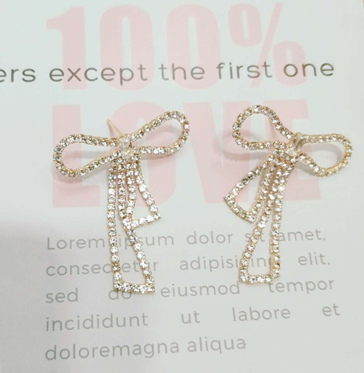 Bow Earrings Specification drawing