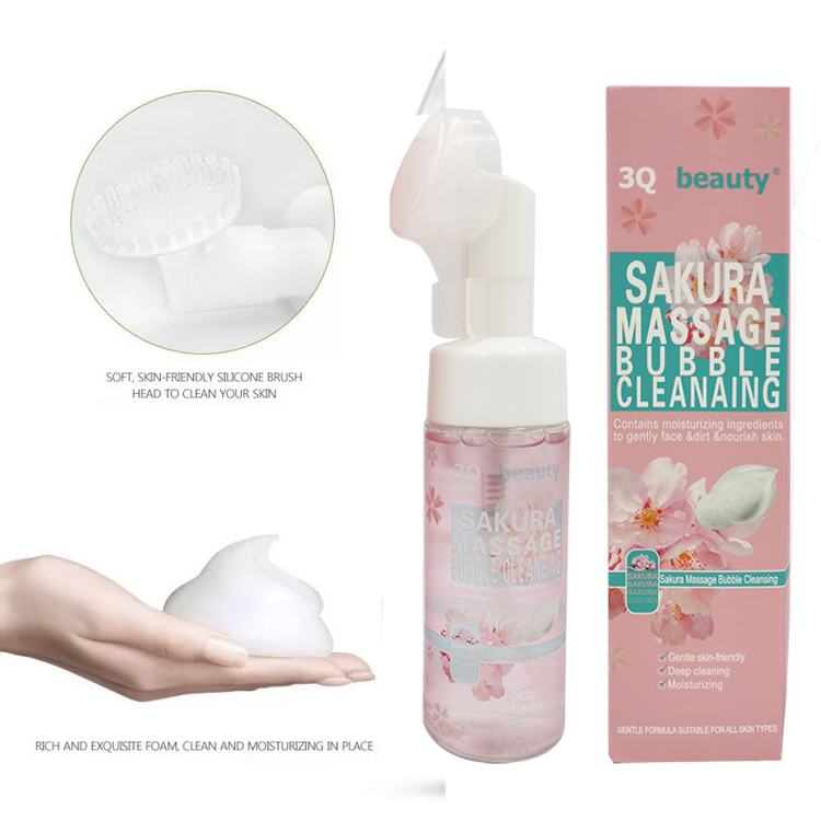 3Q beauty Nourishes Skin with Cherry Blossom Massage Cleansing Bubbles full figure