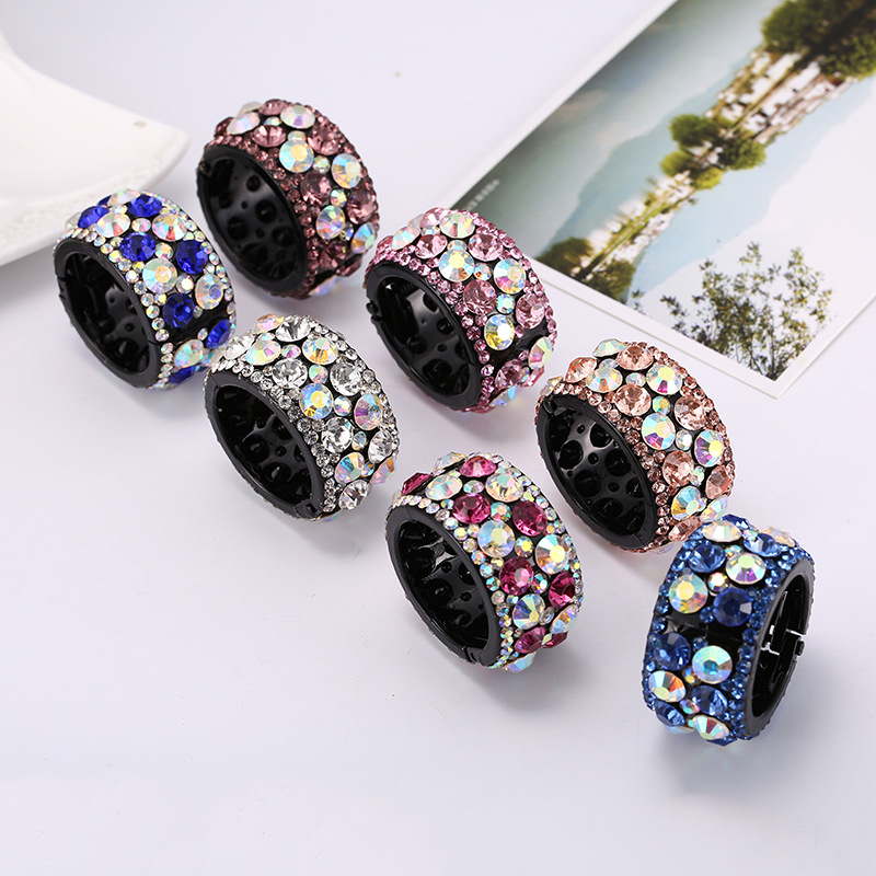Korean version full diamond mini buckle Hair bun, colorful dot diamond Aiyali 1