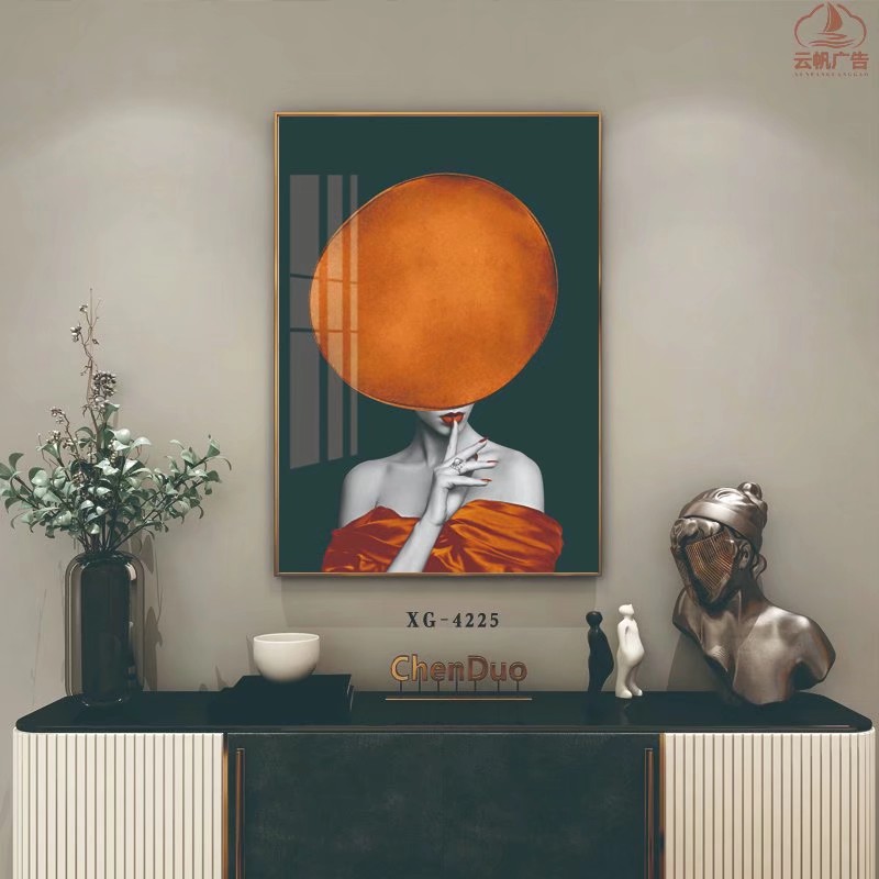 简约轻奢美女装饰画酒店工装装饰画简框画详情图9