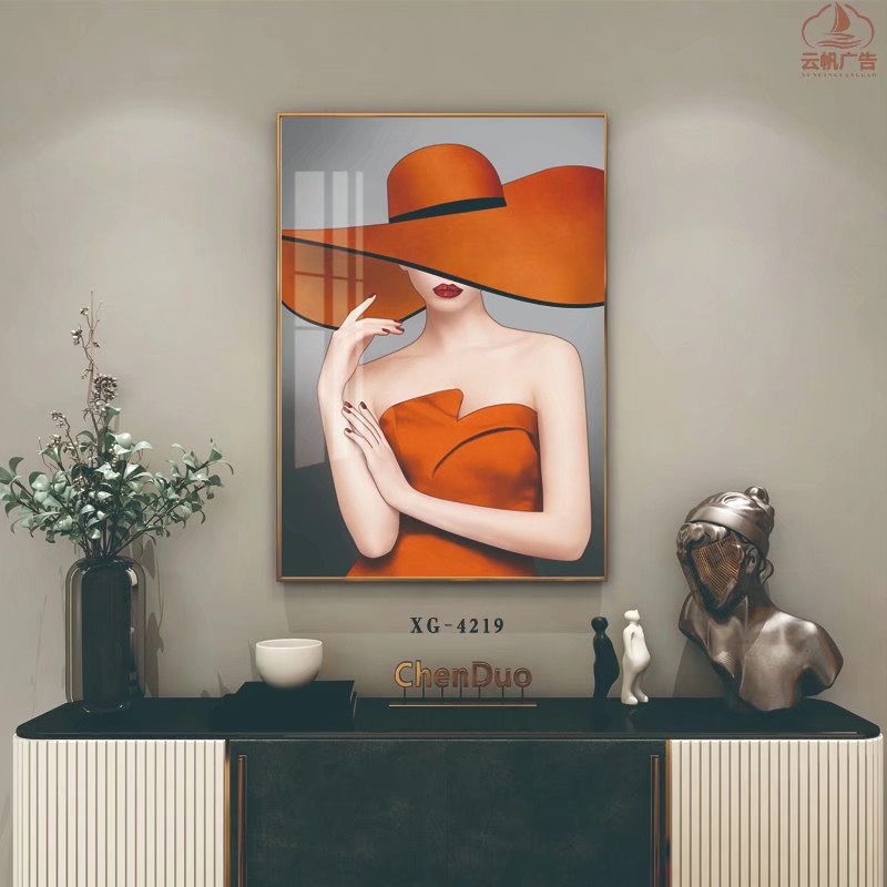 简约轻奢美女装饰画酒店工装装饰画简框画详情图10