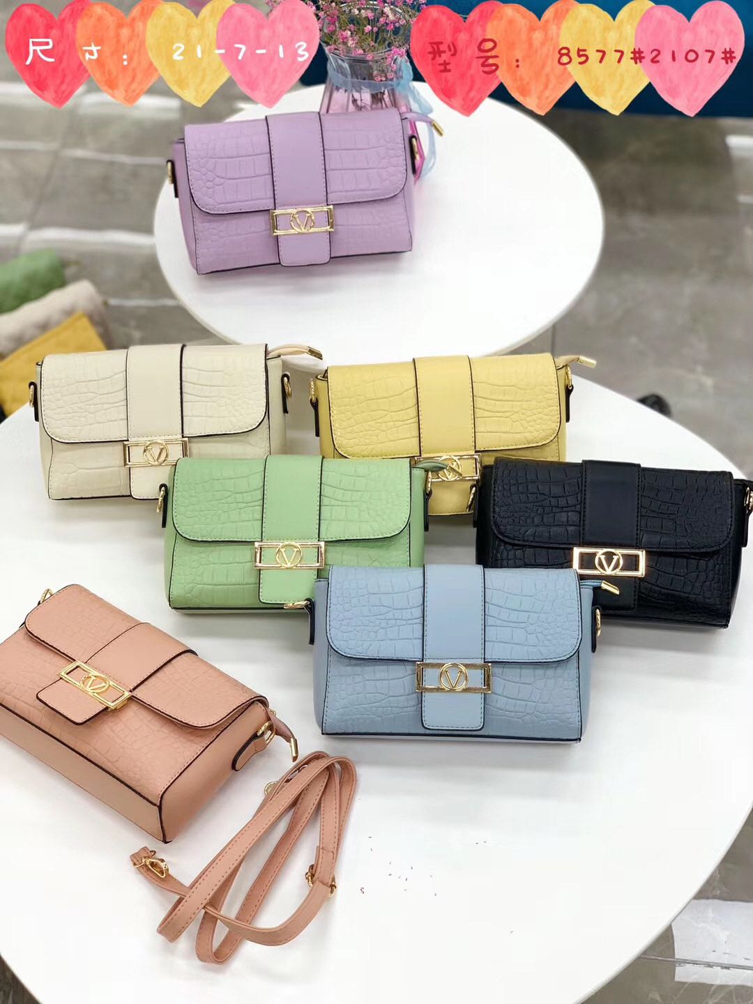 Simple fashion, wide shoulder strap, lock, contrast color, small bag, single shoulder, small square bag, cross-body bag, Ladies 2020 thumbnail
