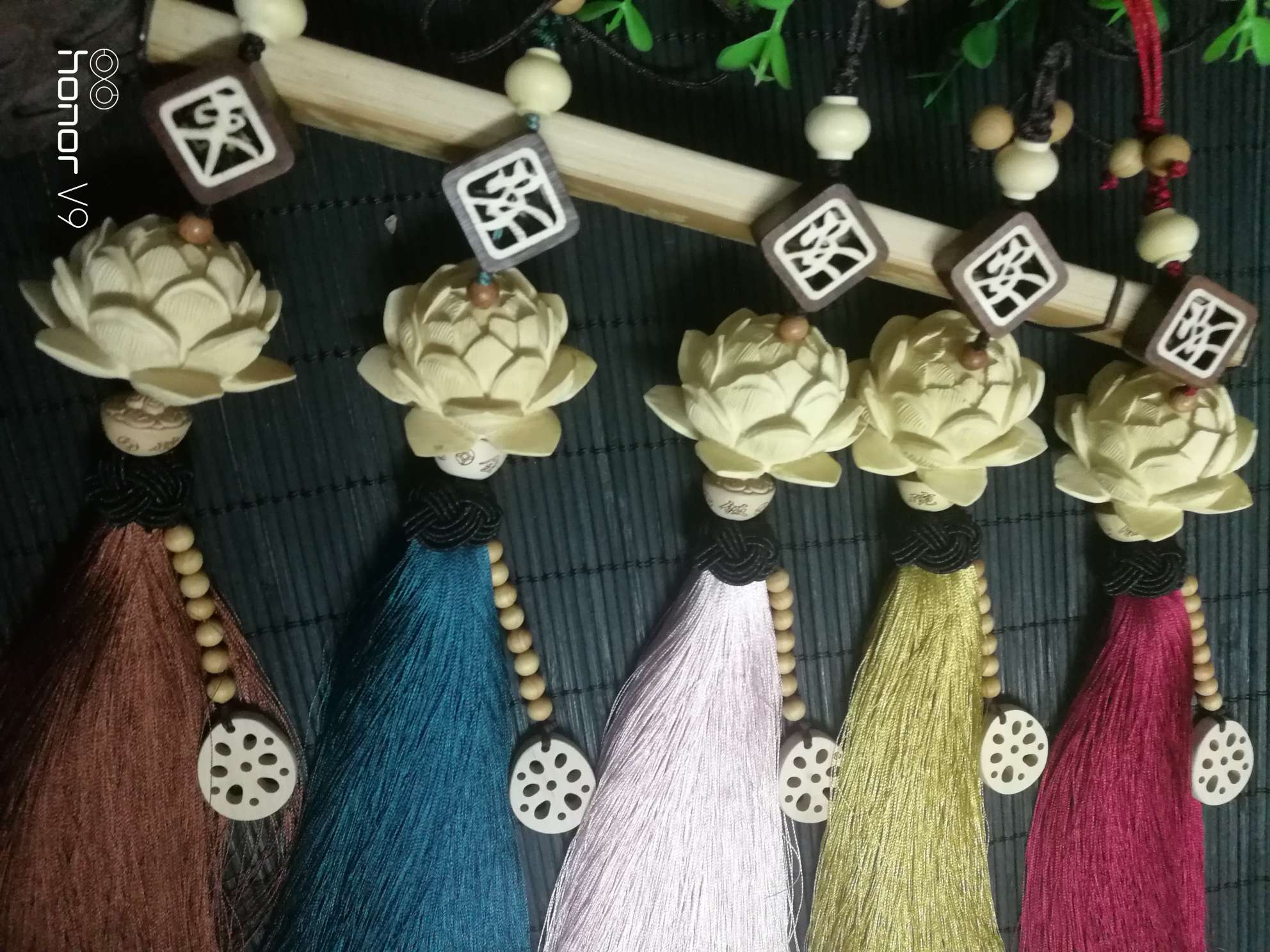Boxwood lotus flower cart hanging undefined