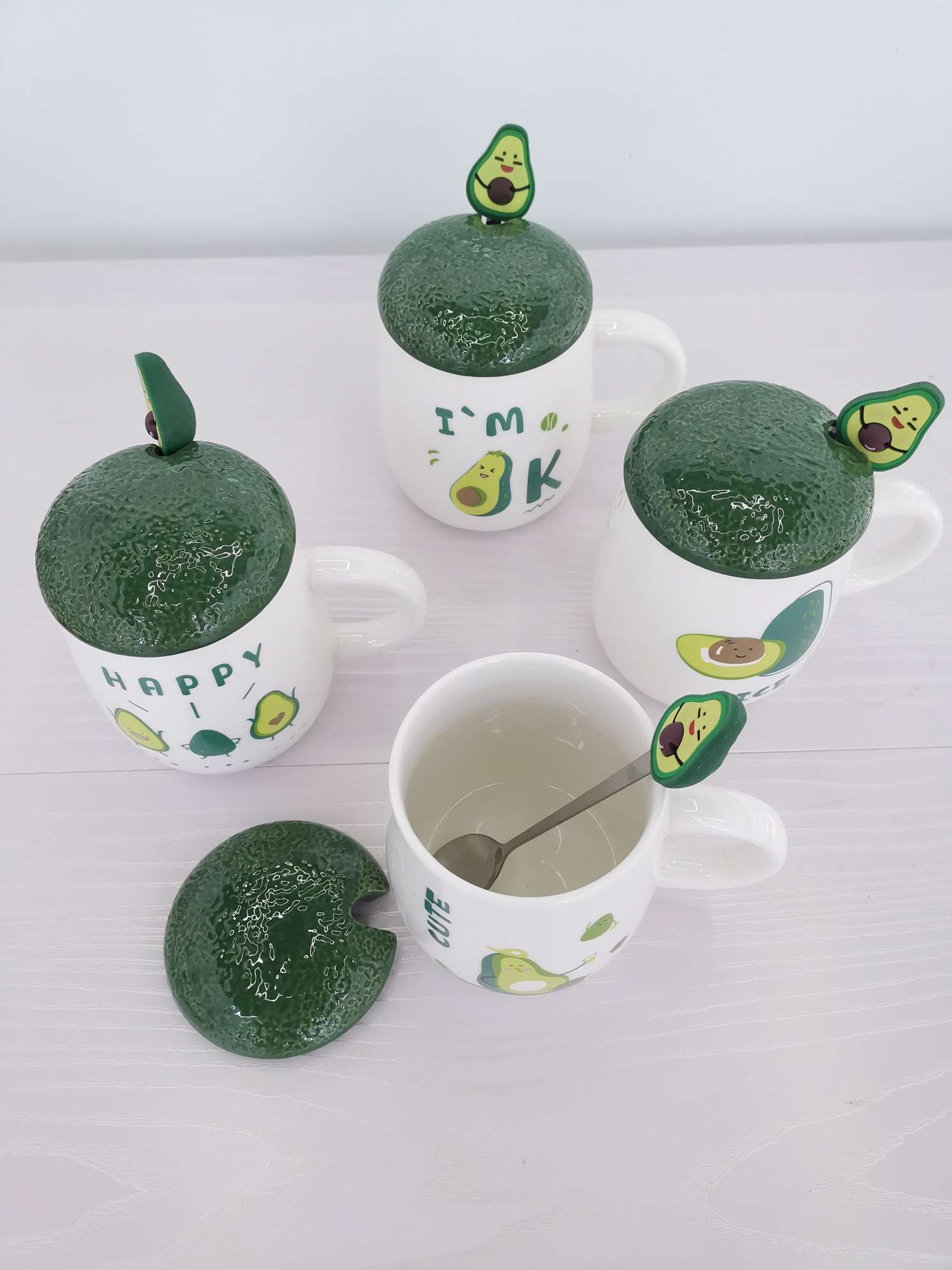 Creative avocado ceramic cups, mugs, water cups undefined