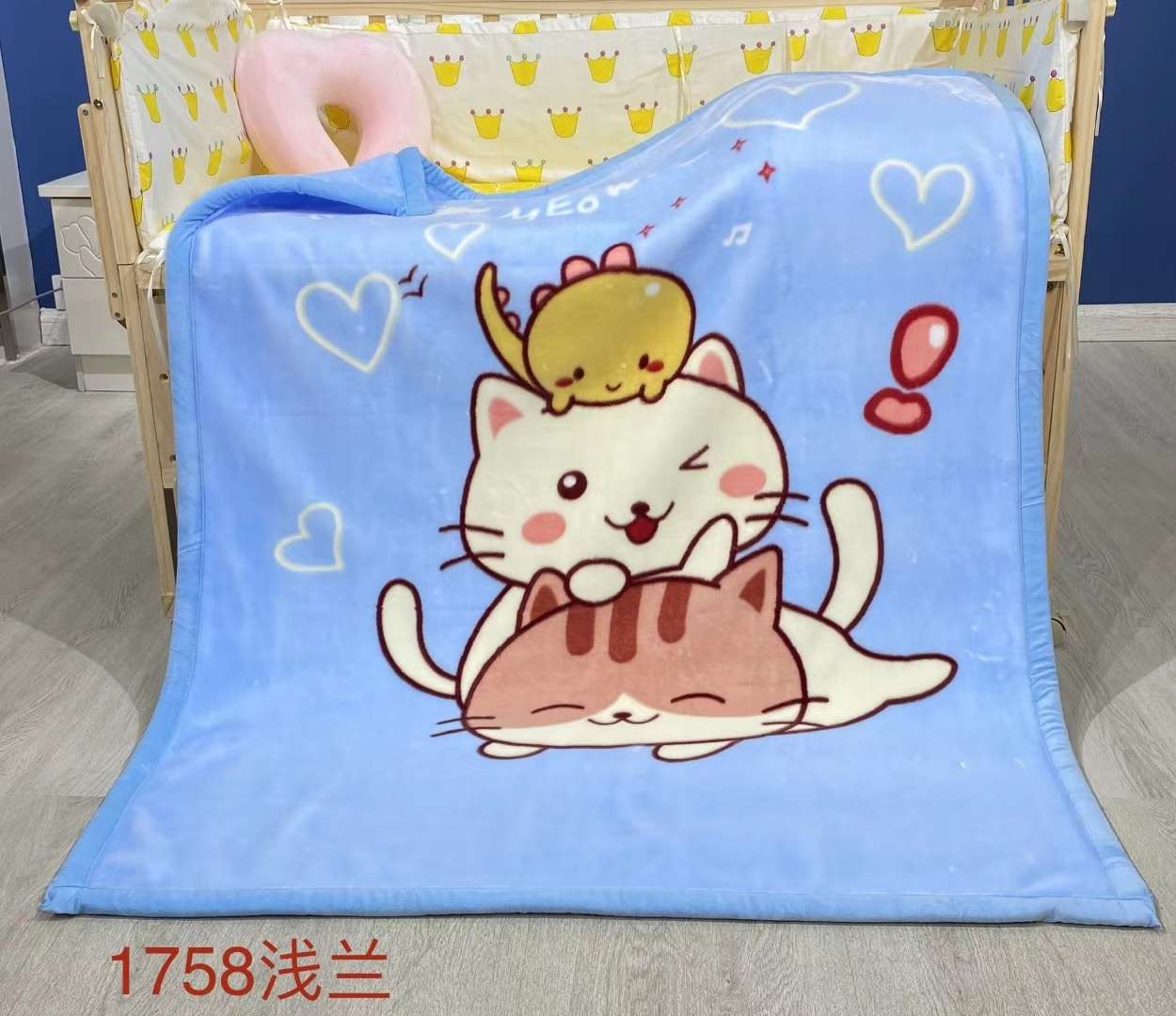 义乌好货/毛毯/拉舍尔毛毯白底实物图