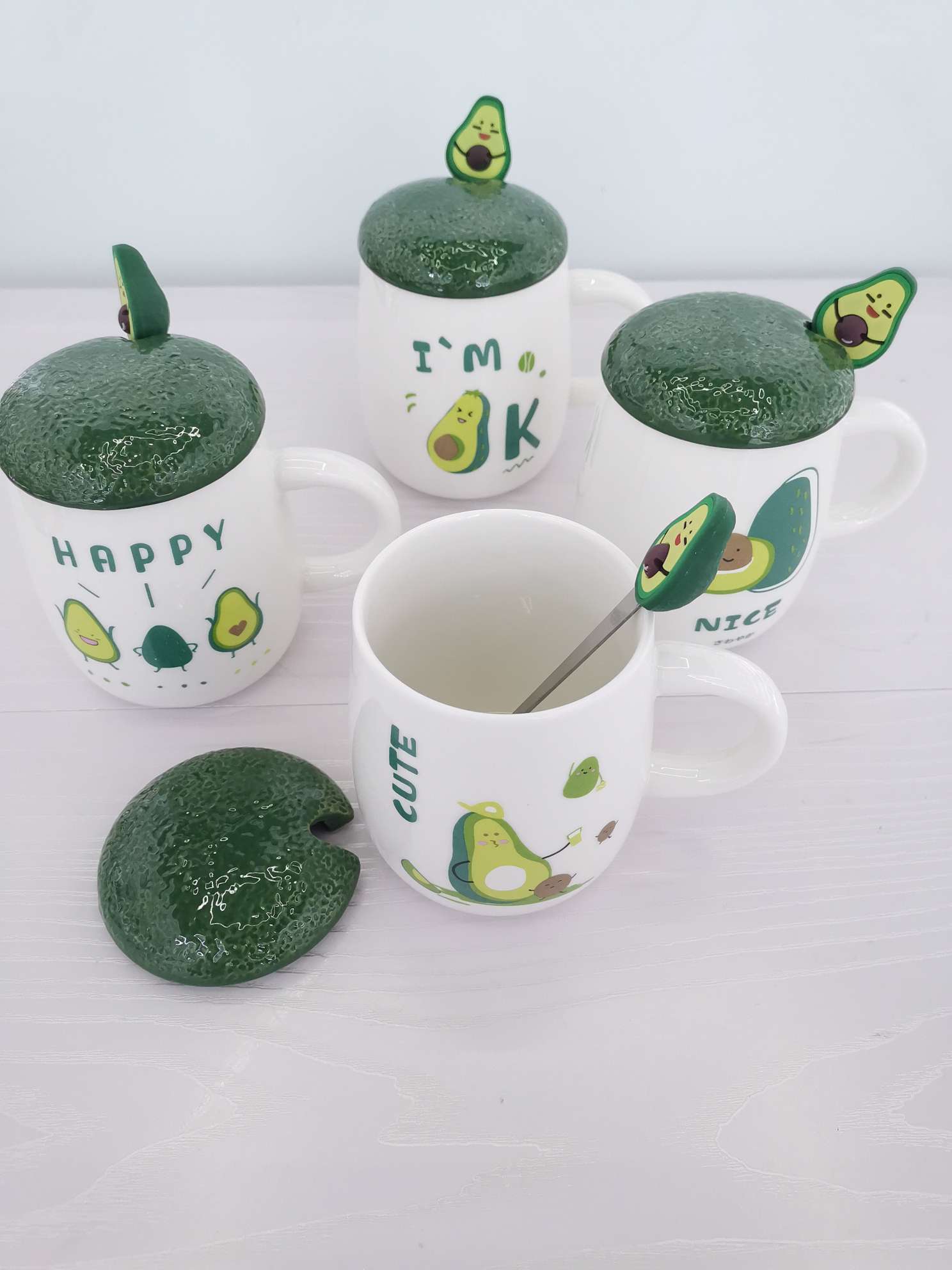 Creative avocado ceramic cups, mugs, water cups undefined