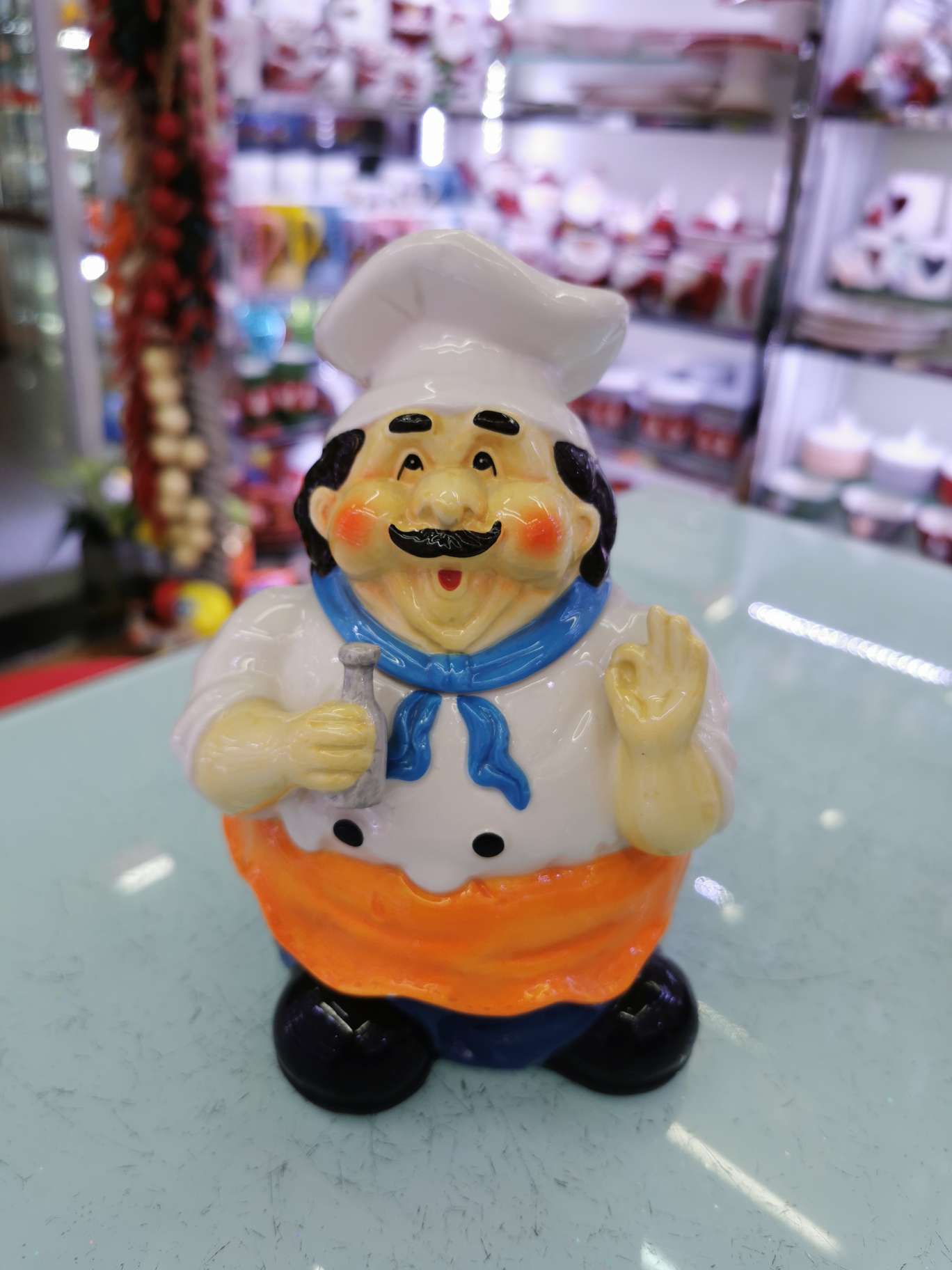 Ceramic chef candy jar