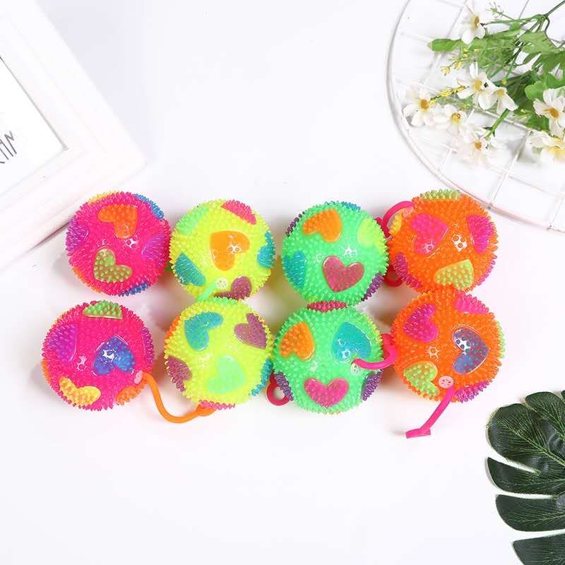 Soft cord patch flash shine whistle sound elastic love ball ground stall supply thumbnail