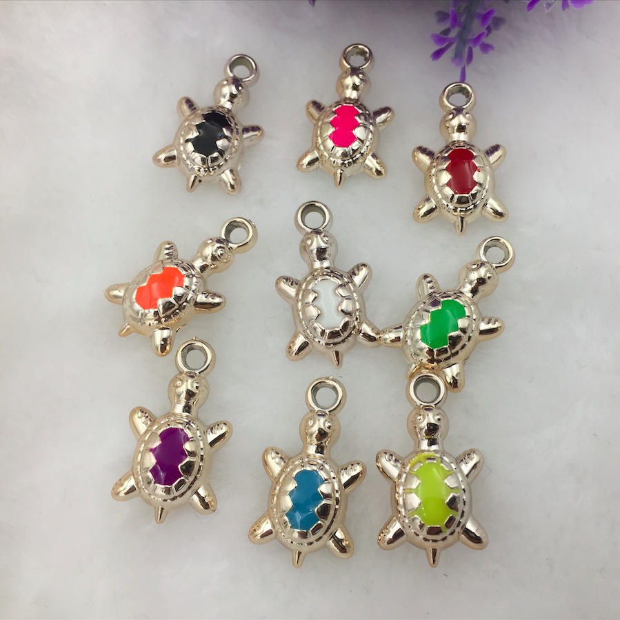 diy jewelry accessories, Zakka-style antique trinkets, CCB handcrafted materials, turtle pendants, factory direct sales Specification image