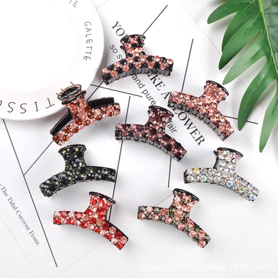 Korean version small double row drill claw with color full drill hairpin Aiyali 1 thumbnail