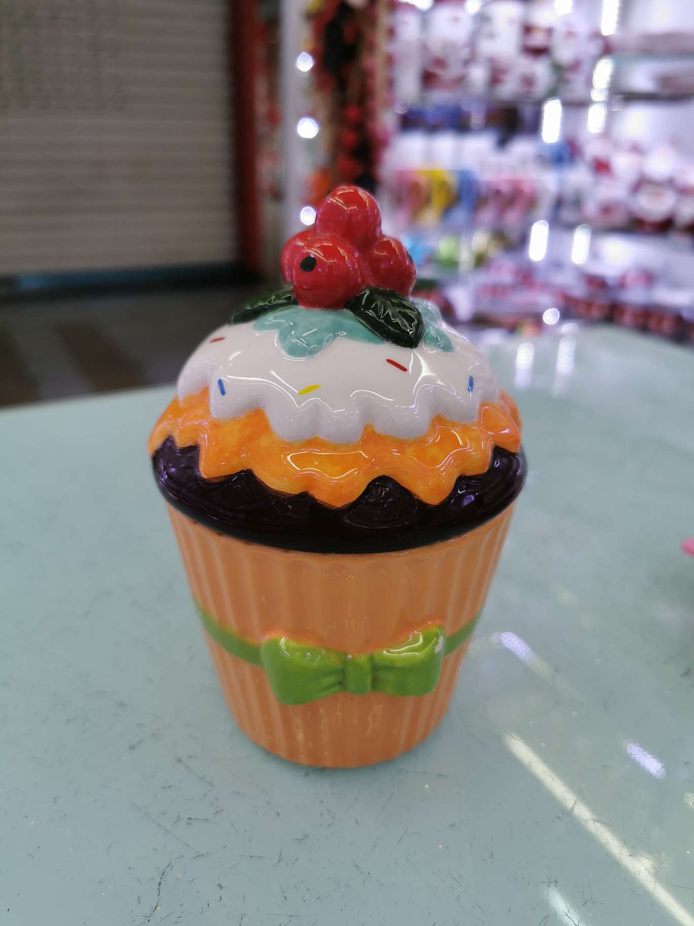 Ceramic ice cream candy jar thumbnail