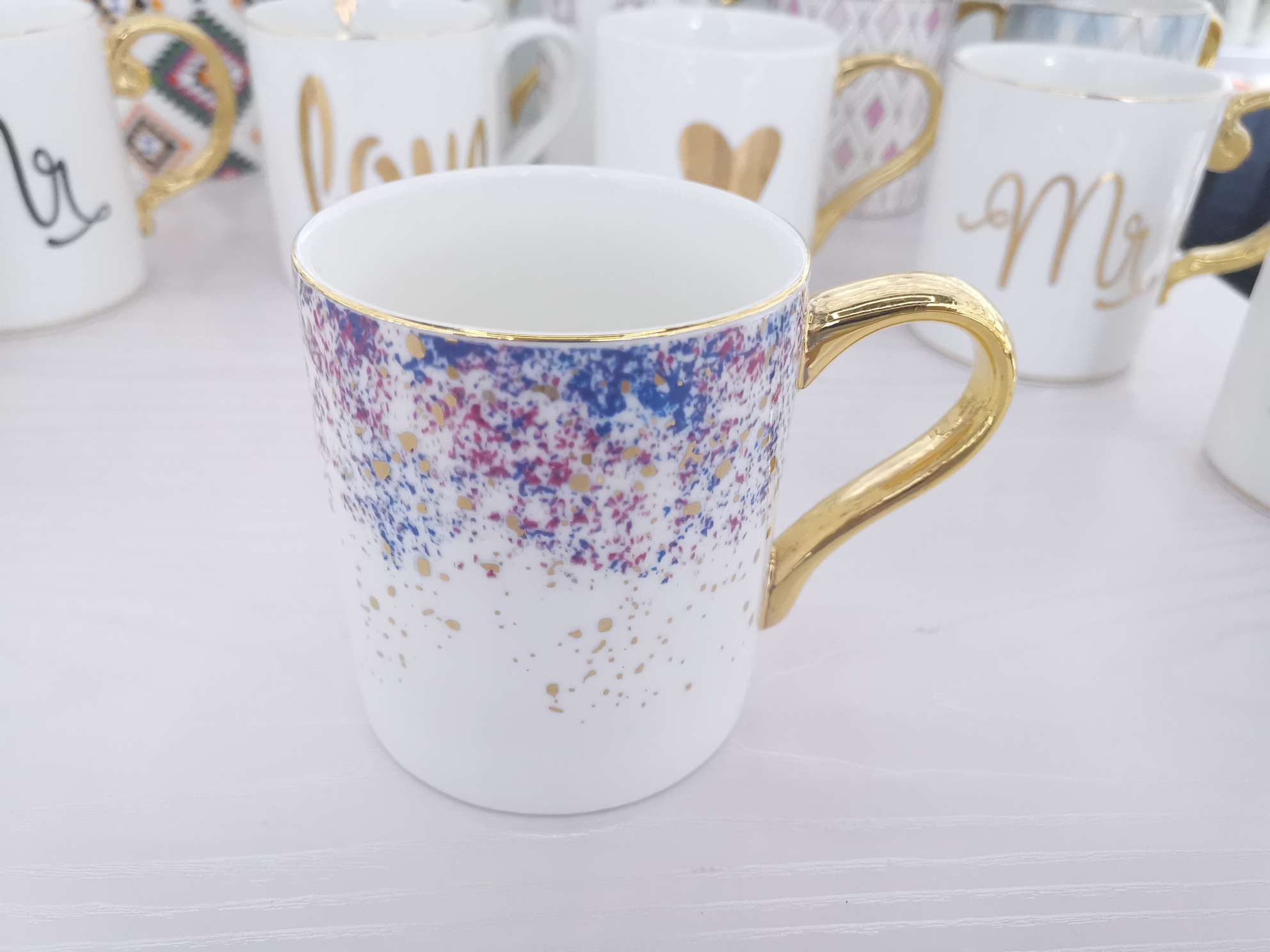 High-end reinforced porcelain gilded ceramic cups, mugs, coffee cups, water cups undefined