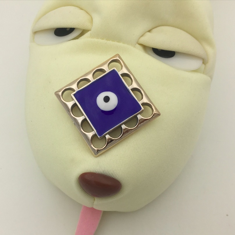 diy jewelry accessories CCB material wholesale 45mm acrylic oil-dripping square fish eye bead eye accessories Specification image