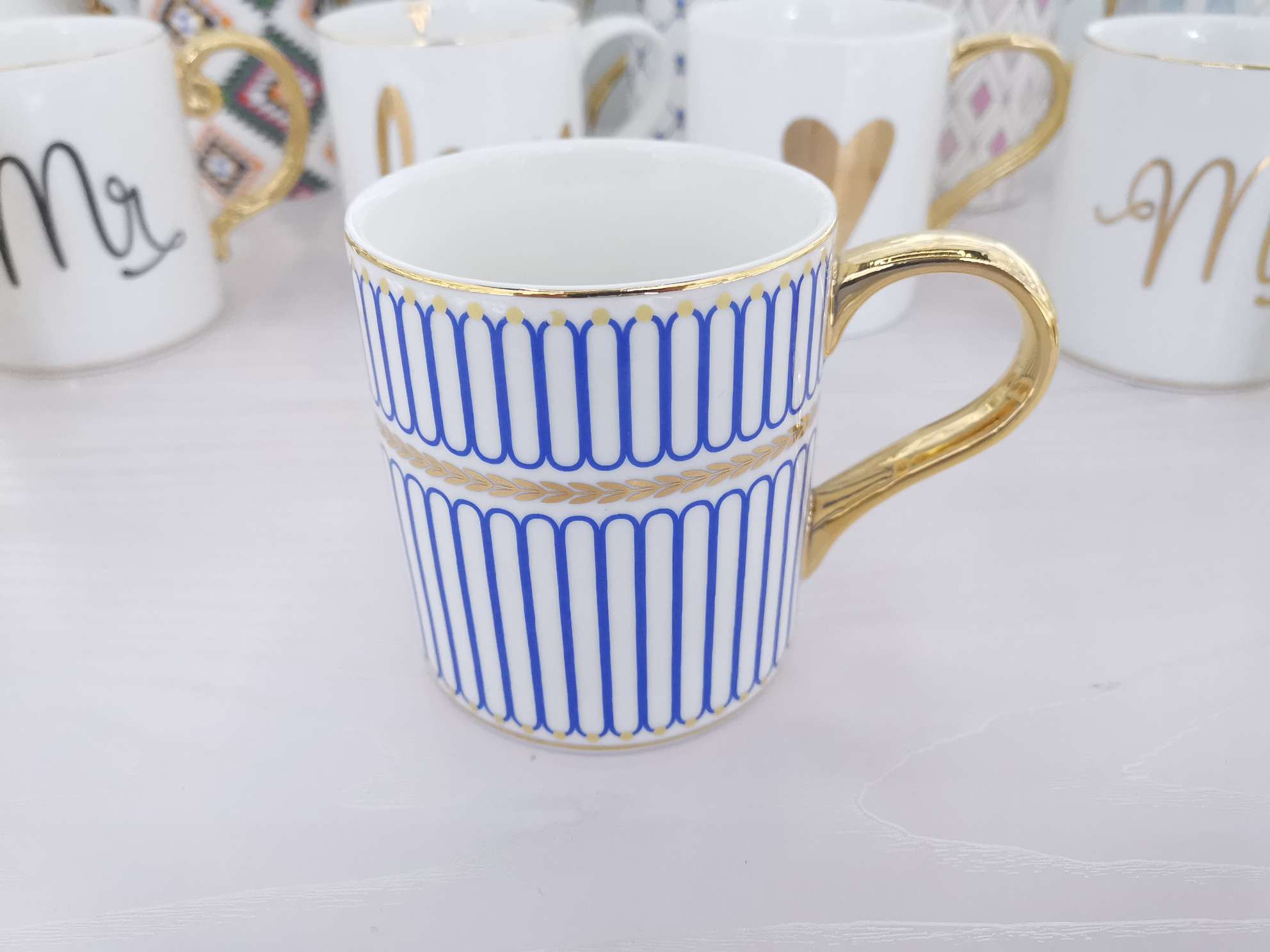 High-end reinforced porcelain gilded ceramic cups, mugs, coffee cups, water cups undefined