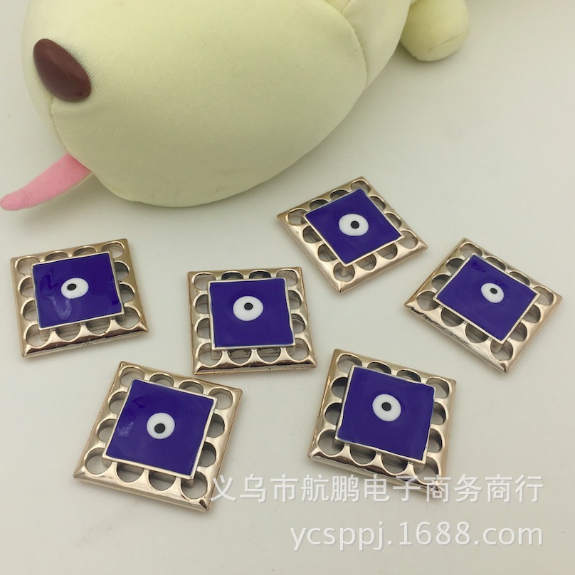 diy jewelry accessories CCB material wholesale 45mm acrylic oil-dripping square fish eye bead eye accessories undefined