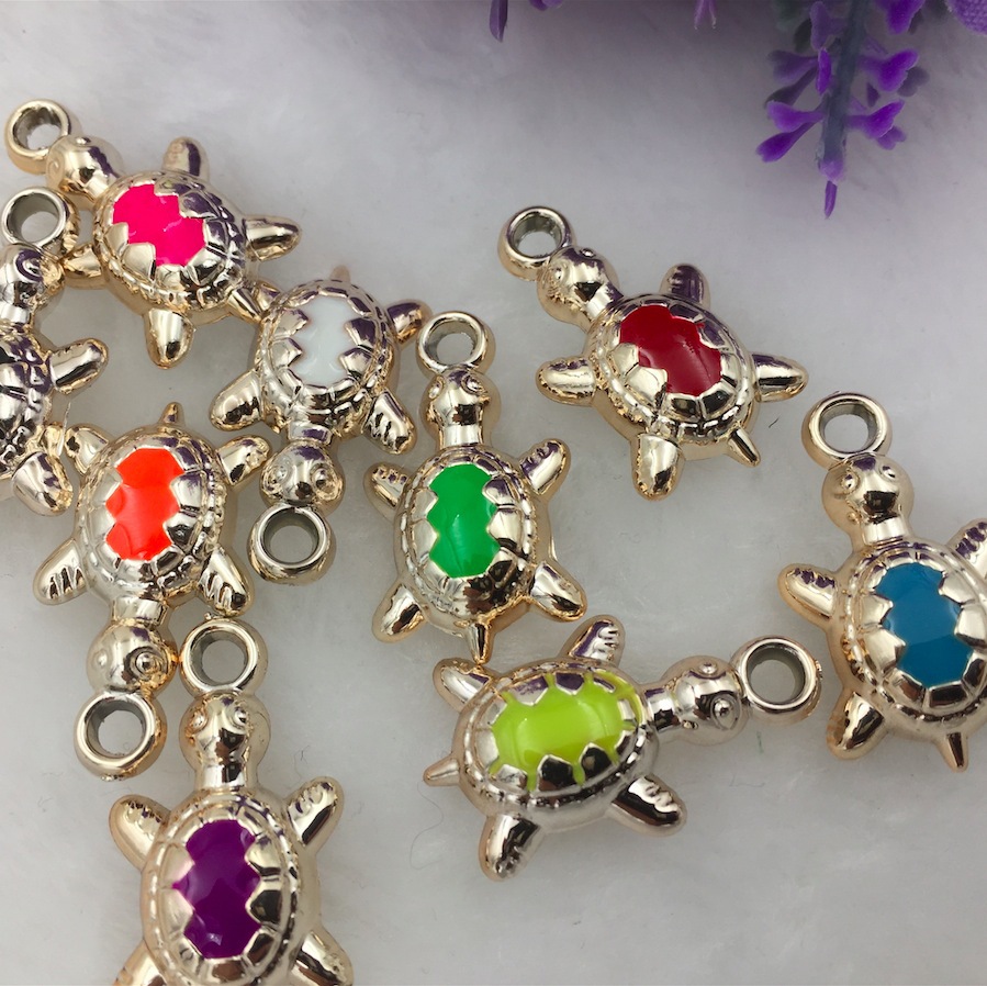 diy jewelry accessories, Zakka-style antique trinkets, CCB handcrafted materials, turtle pendants, factory direct sales Item Picture