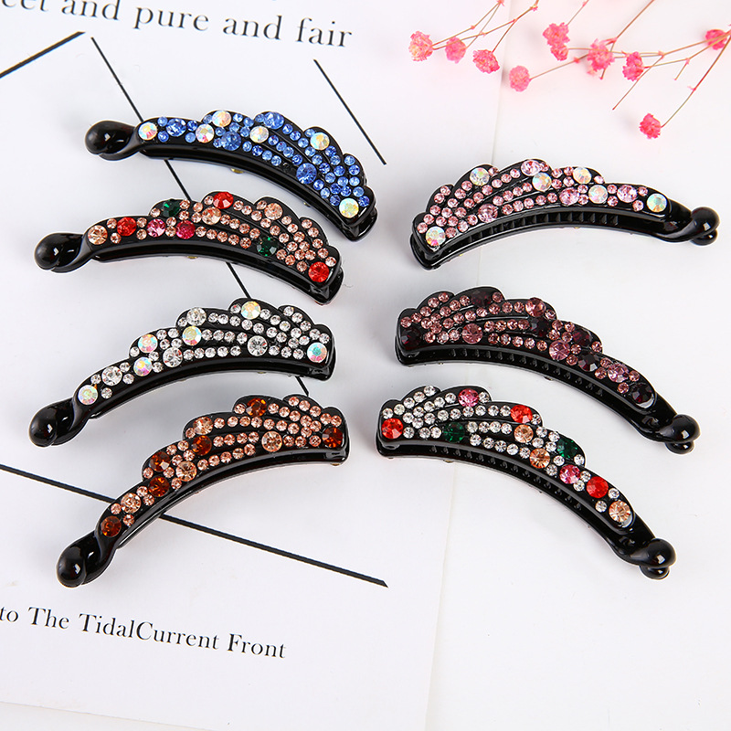 Korean Version 7Cm Rhinaute Banana Clip Vertical Clip Color Diamond Aiyali 1