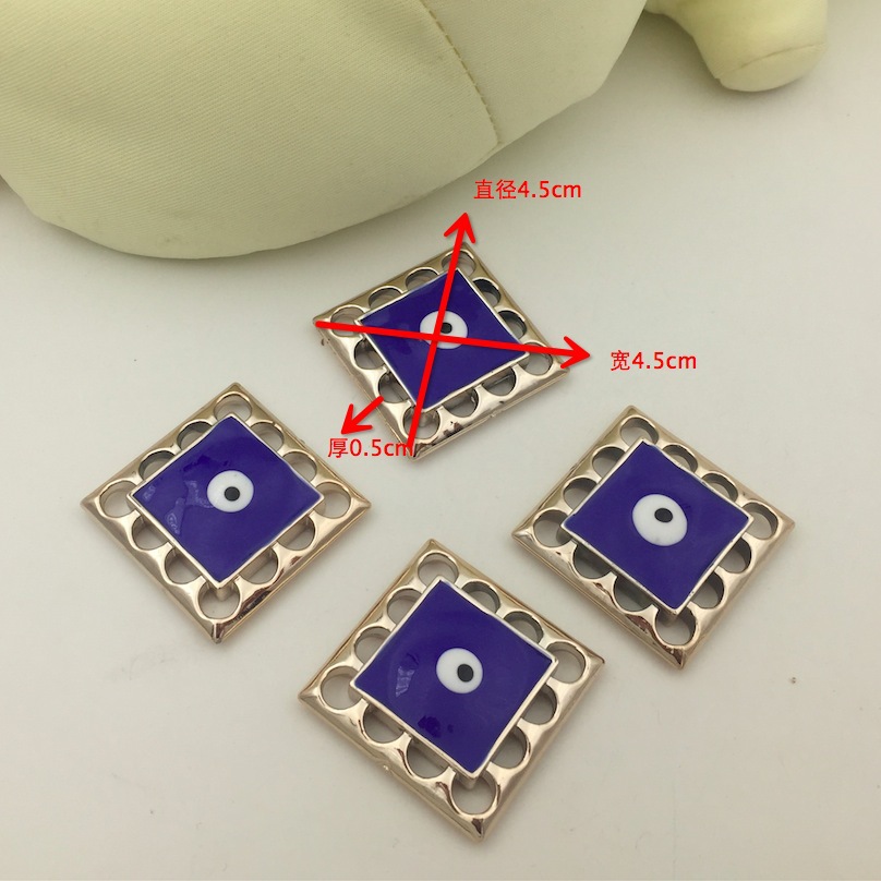 diy jewelry accessories CCB material wholesale 45mm acrylic oil-dripping square fish eye bead eye accessories details Picture