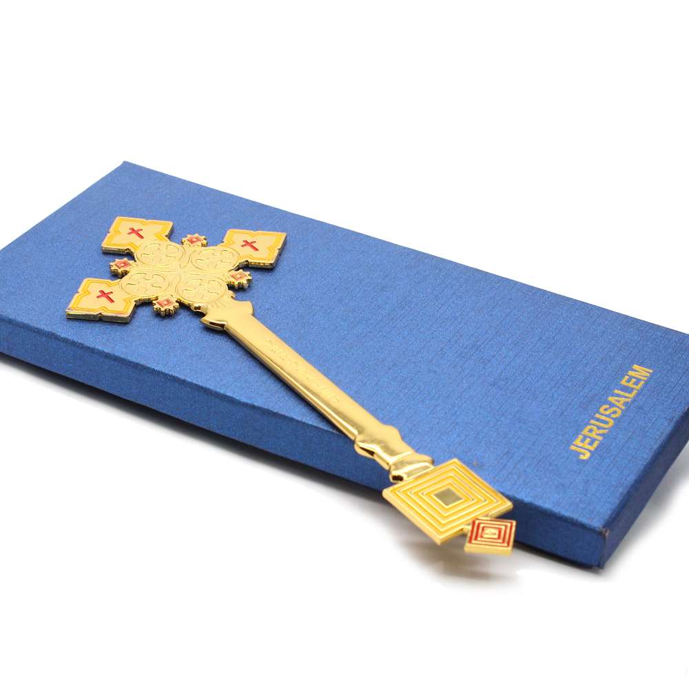 Zinc alloy hand-held cross as a handicraft ornament