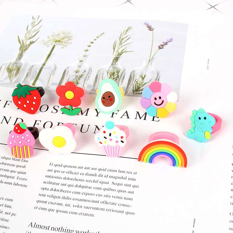 Cartoon children's soft rubber ring details Picture