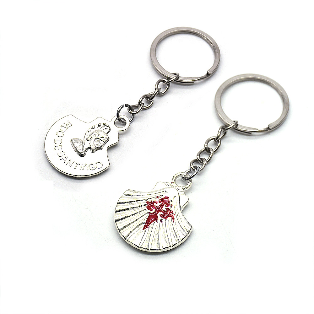 European Holy relic Santiago Seashell Cross keychain pendant, Church gift Item Picture