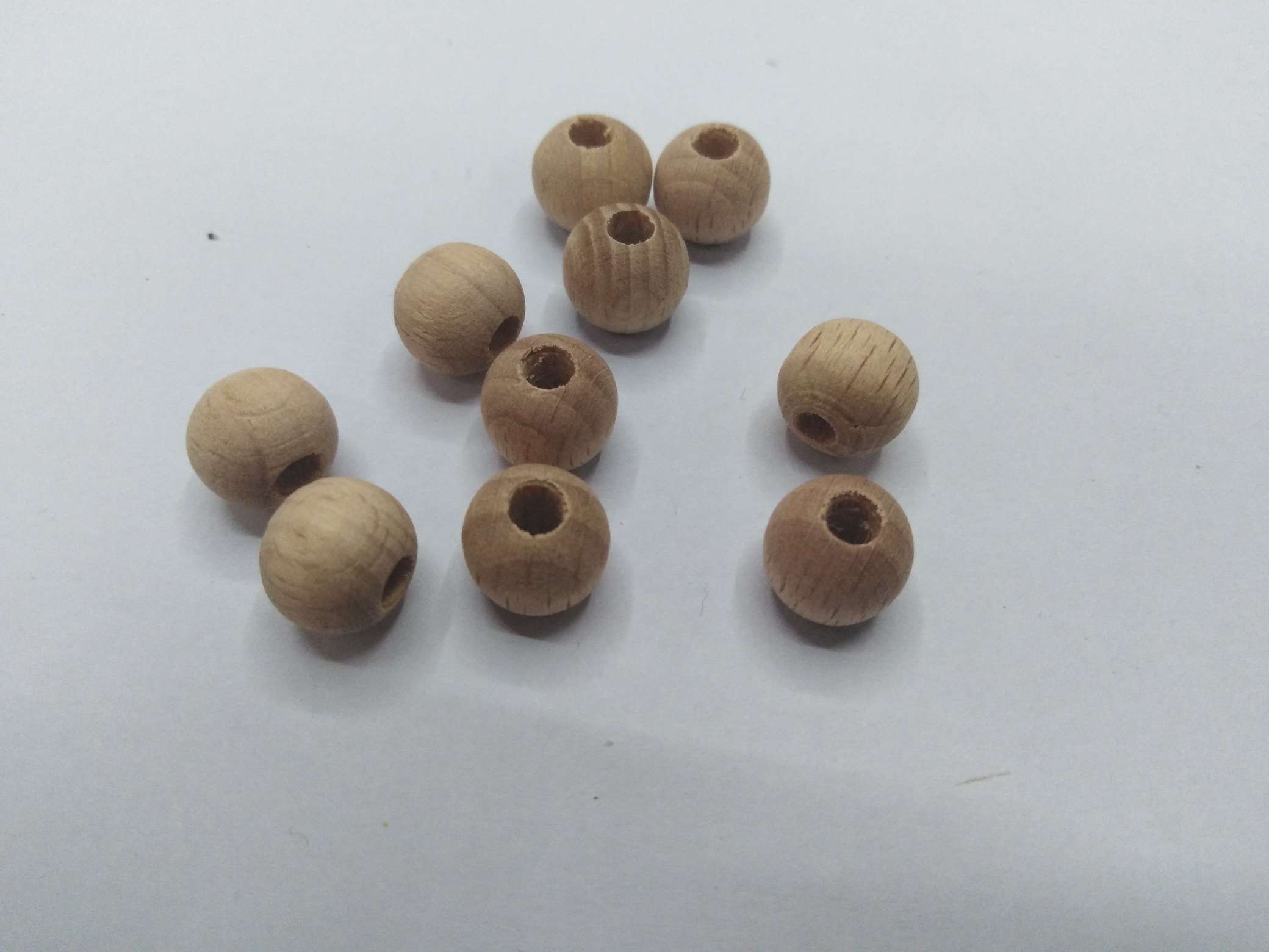 diy beech natural color wood beads, Korean-style wood beads, round wood beads, loose wood beads