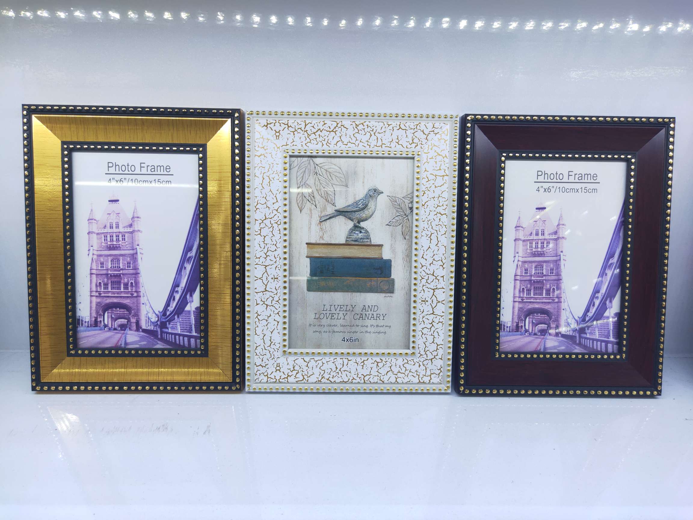 金典复古金红木相框