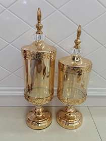 Glass accessories, glass crafts, glass sugar jar, glass wedding supplies, glass decorations