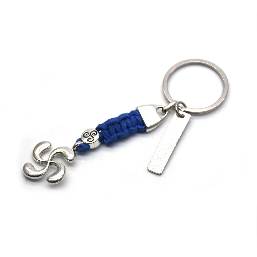Hand-woven fish-shaped shell velvet rope keychain pendant, seaside travel gift Specification image
