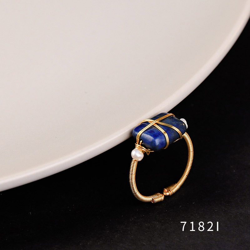 Handmade natural pearl ring details Picture