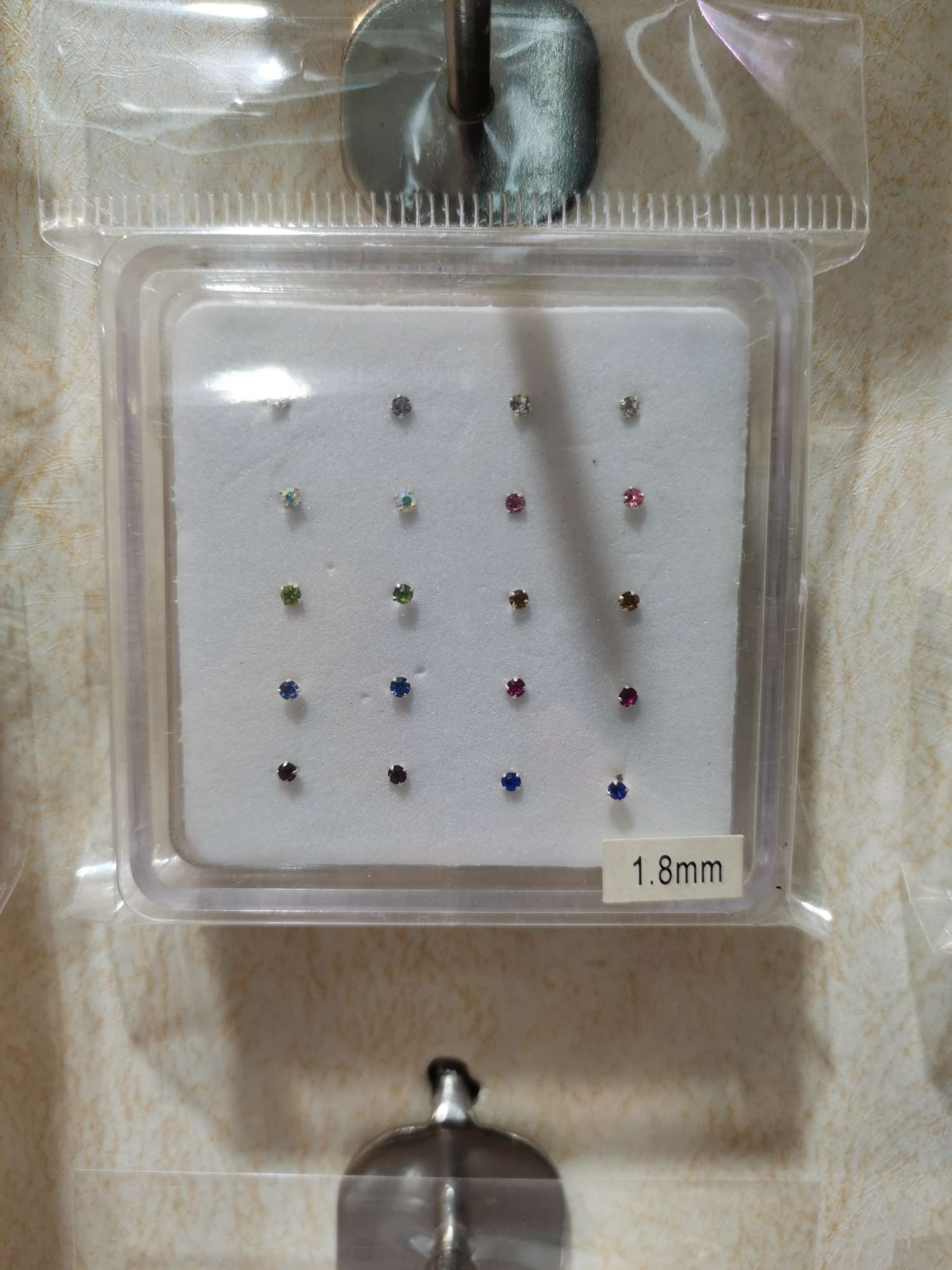 silver nose studs1.8colour