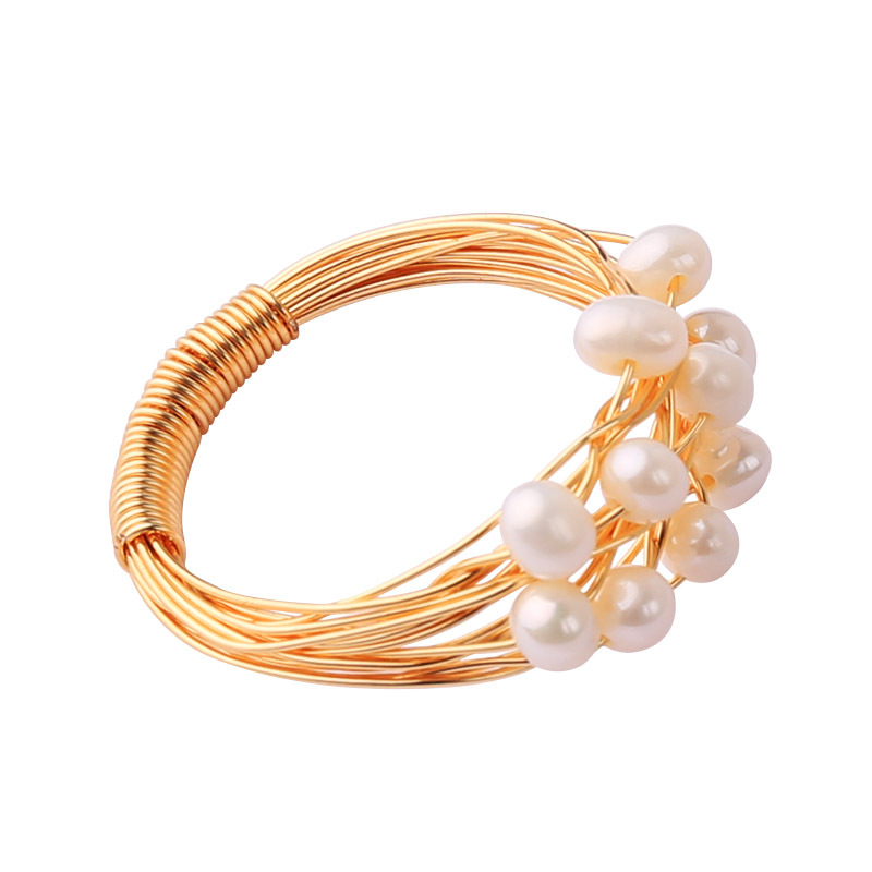 Natural pearl handcrafted starry sky ring Item Picture